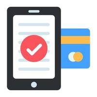 A unique design icon of secure card payment vector