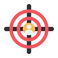 Conceptual flat design icon of focus person vector