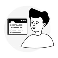 Unique design icon of web coding vector