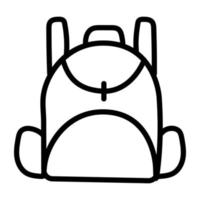 Backpack icon in linear design vector