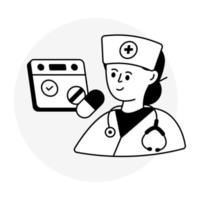 Creative design icon of online medicine vector