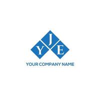 YJE creative initials letter logo concept. YJE letter design.YJE letter logo design on WHITE background. YJE creative initials letter logo concept. YJE letter design. vector