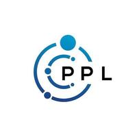 PPL letter technology logo design on white background. PPL creative initials letter IT logo concept. PPL letter design. vector