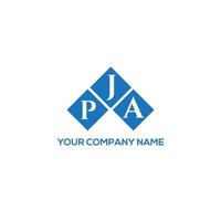 PJA letter logo design on WHITE background. PJA creative initials letter logo concept. PJA letter design. vector