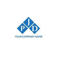 PJD letter logo design on WHITE background. PJD creative initials letter logo concept. PJD letter design. vector