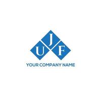 UJF letter logo design on WHITE background. UJF creative initials letter logo concept. UJF letter design. vector