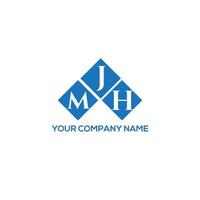 MJH letter logo design on WHITE background. MJH creative initials letter logo concept. MJH letter design. vector