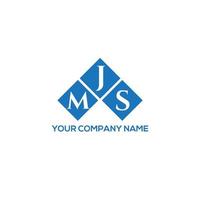 MJS letter logo design on WHITE background. MJS creative initials letter logo concept. MJS letter design. vector