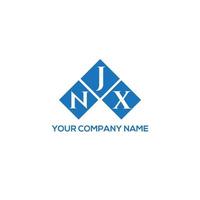 NJX letter logo design on WHITE background. NJX creative initials letter logo concept. NJX letter design. vector