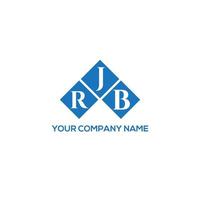RJB letter logo design on WHITE background. RJB creative initials letter logo concept. RJB letter design. vector