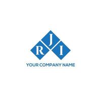 RJI letter logo design on WHITE background. RJI creative initials letter logo concept. RJI letter design. vector