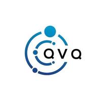 Diseño de logotipo de tecnología de letras qvq sobre fondo blanco. qvq letras iniciales creativas concepto de logotipo. diseño de letras qvq. vector