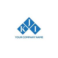 KJI letter logo design on WHITE background. KJI creative initials letter logo concept. KJI letter design. vector
