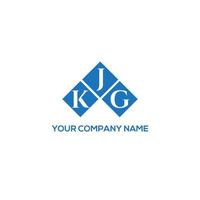 KJG letter logo design on WHITE background. KJG creative initials letter logo concept. KJG letter design. vector