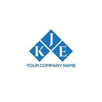 diseño de logotipo de letra kje sobre fondo blanco. concepto de logotipo de letra de iniciales creativas kje. diseño de letras kje. vector