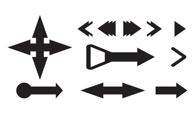 Set of black vector arrow.arrow vector illustration and colection.arrows vector icon.