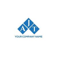 AJT letter logo design on WHITE background. AJT creative initials letter logo concept. AJT letter design. vector