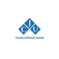 CJU letter logo design on WHITE background. CJU creative initials letter logo concept. CJU letter design. vector