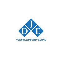 DJE letter logo design on WHITE background. DJE creative initials letter logo concept. DJE letter design. vector