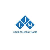 EJM letter logo design on WHITE background. EJM creative initials letter logo concept. EJM letter design. vector