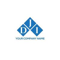 DJI letter logo design on WHITE background. DJI creative initials letter logo concept. DJI letter design. vector