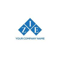 ZIE letter logo design on WHITE background. ZIE creative initials letter logo concept. ZIE letter design. vector