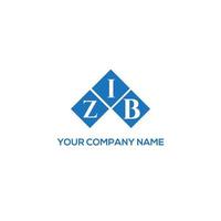 ZIB letter logo design on WHITE background. ZIB creative initials letter logo concept. ZIB letter design. vector