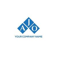 AJO letter logo design on WHITE background. AJO creative initials letter logo concept. AJO letter design. vector