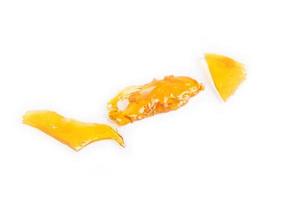 concentrate cannabis wax, cannabis dab isolated on white background photo
