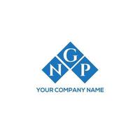 NGP letter logo design on WHITE background. NGP creative initials letter logo concept. NGP letter design. vector