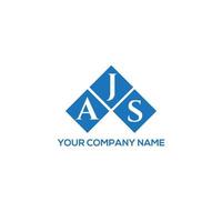 AJS letter logo design on WHITE background. AJS creative initials letter logo concept. AJS letter design. vector