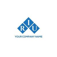 RIU letter logo design on WHITE background. RIU creative initials letter logo concept. RIU letter design. vector