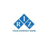 RIZ letter logo design on WHITE background. RIZ creative initials letter logo concept. RIZ letter design. vector