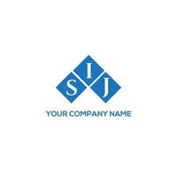 SIJ letter logo design on WHITE background. SIJ creative initials letter logo concept. SIJ letter design. vector