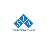 SIA letter logo design on WHITE background. SIA creative initials letter logo concept. SIA letter design. vector