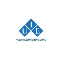 UIE letter logo design on WHITE background. UIE creative initials letter logo concept. UIE letter design. vector