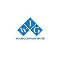 WIG letter logo design on WHITE background. WIG creative initials letter logo concept. WIG letter design. vector