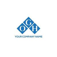 OGH letter logo design on WHITE background. OGH creative initials letter logo concept. OGH letter design. vector