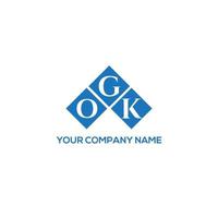 OGK letter logo design on WHITE background. OGK creative initials letter logo concept. OGK letter design. vector