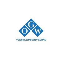 diseño de logotipo de letra ogw sobre fondo blanco. concepto de logotipo de letra de iniciales creativas ogw. diseño de letras ogw. vector