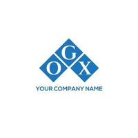 OGX letter logo design on WHITE background. OGX creative initials letter logo concept. OGX letter design. vector