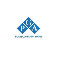 PGA letter logo design on WHITE background. PGA creative initials letter logo concept. PGA letter design. vector