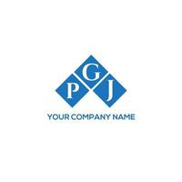 PGJ letter logo design on WHITE background. PGJ creative initials letter logo concept. PGJ letter design. vector