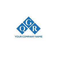 QGR letter logo design on WHITE background. QGR creative initials letter logo concept. QGR letter design. vector