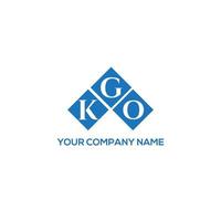 KGO letter logo design on WHITE background. KGO creative initials letter logo concept. KGO letter design. vector