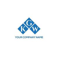 KGW letter logo design on WHITE background. KGW creative initials letter logo concept. KGW letter design. vector