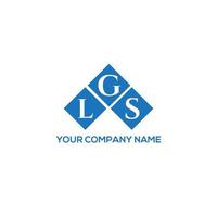 LGS letter logo design on WHITE background. LGS creative initials letter logo concept. LGS letter design. vector