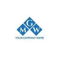MGW letter logo design on WHITE background. MGW creative initials letter logo concept. MGW letter design. vector