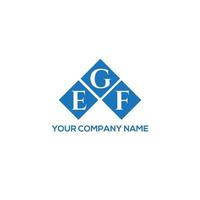 EGF letter logo design on WHITE background. EGF creative initials letter logo concept. EGF letter design. vector