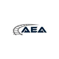 diseño del logotipo de la letra aea sobre fondo blanco. concepto de logotipo de letra de iniciales creativas aea. diseño de letras aea. vector